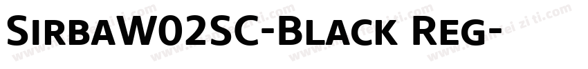 SirbaW02SC-Black Reg字体转换